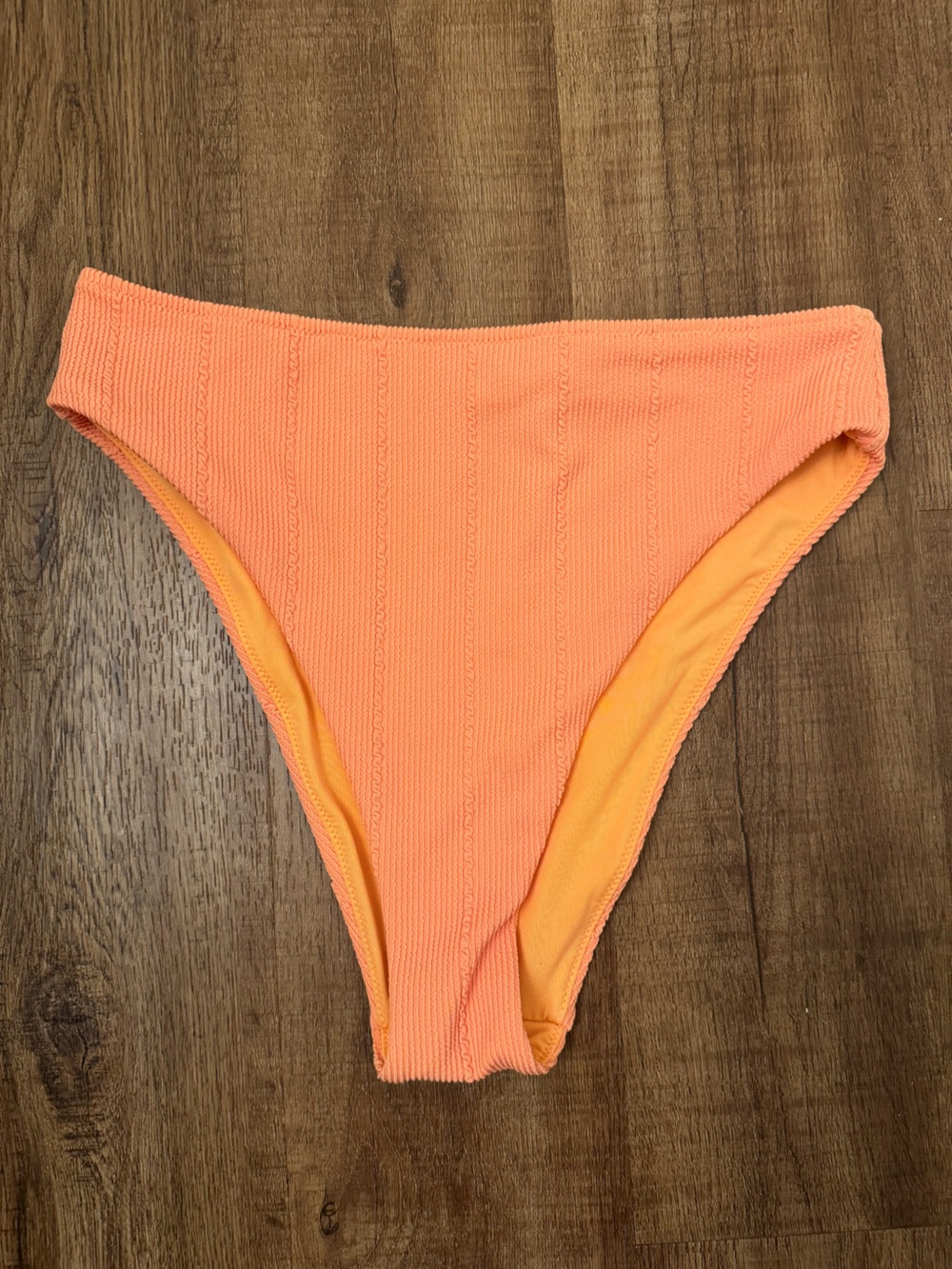 aerie Orange Ribbed High-Cut Bikini Bottom